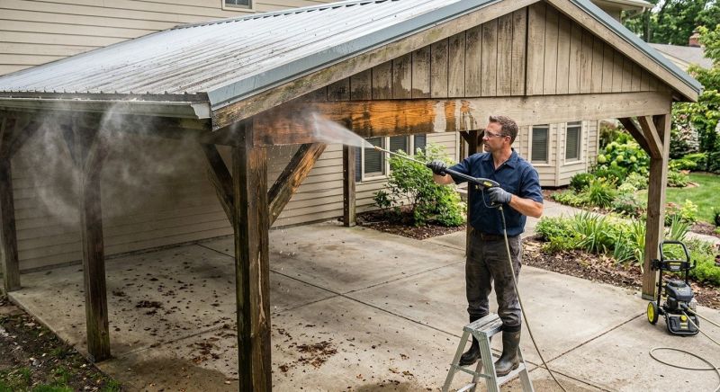 Carport Pressure Washing